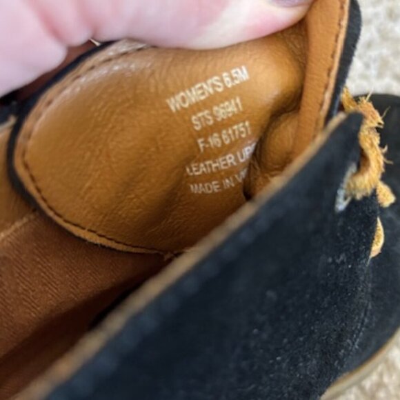 Womens Sperry Top-Sider Stella Prow Wedge Ankle Booties - Black size 6 - Picture 5 of 5